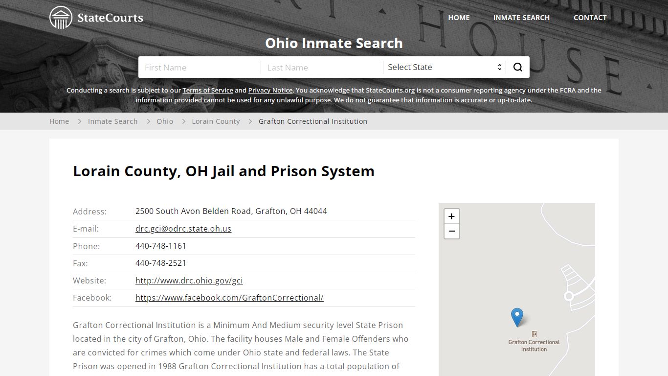 Grafton Correctional Institution Inmate Records Search ...